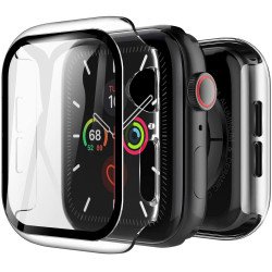 Apple Watch Series 6/5/4/SE Hard Full Body Case with Tempered Glass 44MM (Clear)